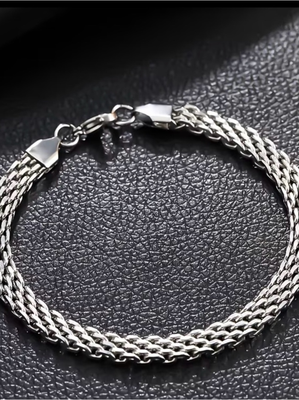 Sterling Silver Multi-Strand Chain Bracelet - Silver